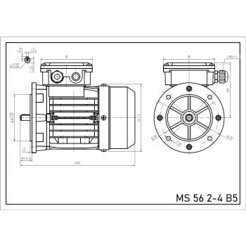 Silnik elektryczny 0,09kW 1400 obr/min. 56 B5